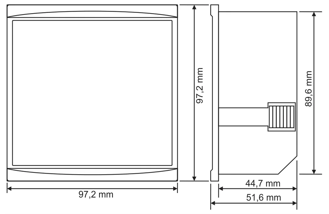 EM-06 Digital Panel Multimeter with 3×6 Digit LED Display