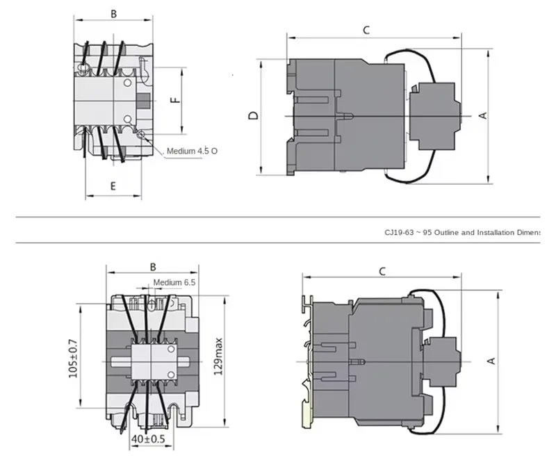 CJ19-95 21E Capacitor Switching Contactor